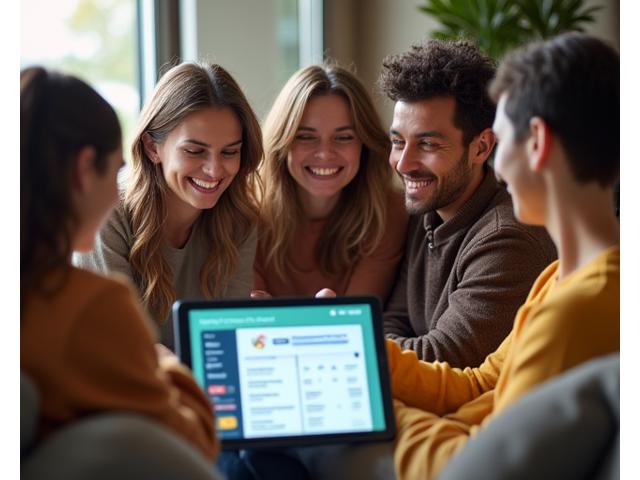 Diverse group of adults engaging in healthy conversation online, symbolizing a connected wellness community forum.